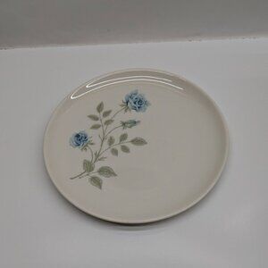 Syracuse China Concord Rose Plate 8.25" Blue Floral Vintage USA Dinnerware
